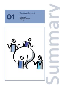 Deckblatt des BlitzMentor-Workbooks von Robert Jautschus zum Thema Urlaubsplanung für junge Führungskräfte mit Familie.